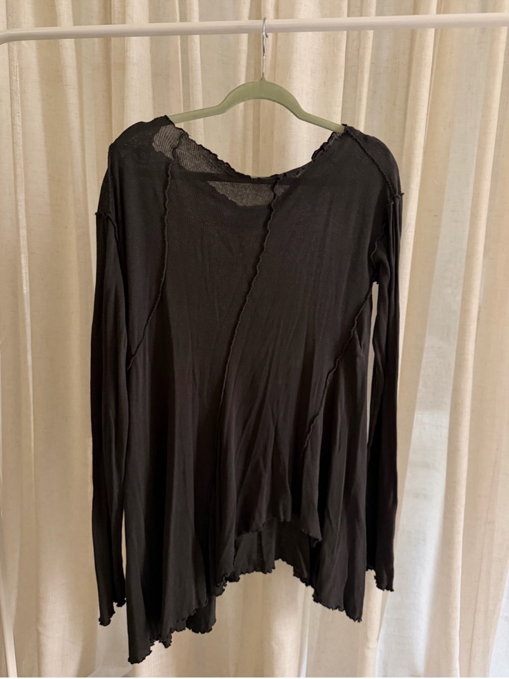 We The Free Black Long-Sleeve Asymmetrical Tunic